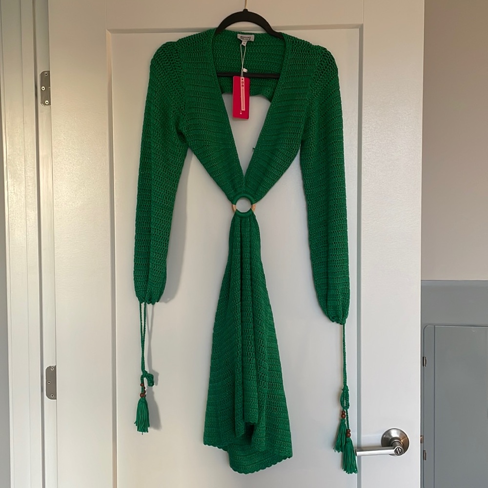 Emerald Green Beginning Boutique Crochet Dress